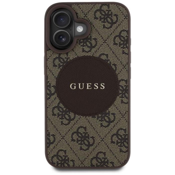 Guess - Guess iPhone 16 Mobilskal MagSafe 4G Circle - Brun
