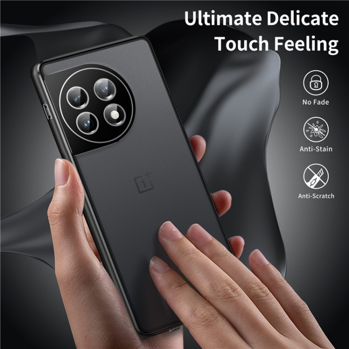 A-One Brand - OnePlus 11 5G Mobilskal Magnetic Metal Frame - Svart