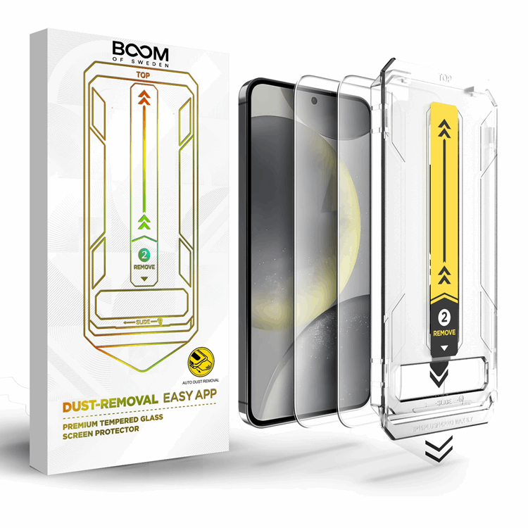 LIVSTIDSGARANTI - BOOM Galaxy S24 Plus/S25 Plus Härdat Glas Skärmskydd - 2 Pack | 5468 | AlltMobil