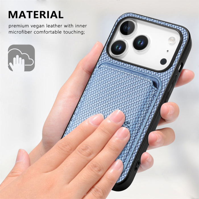 A-One Brand - iPhone 17 Pro Mobilskal Detachable Korthållare - Blå