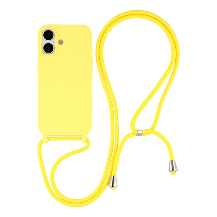 iPhone 17 Mobilskal TPU Shockproof med Lanyard - Gul | 2353 | AlltMobil
