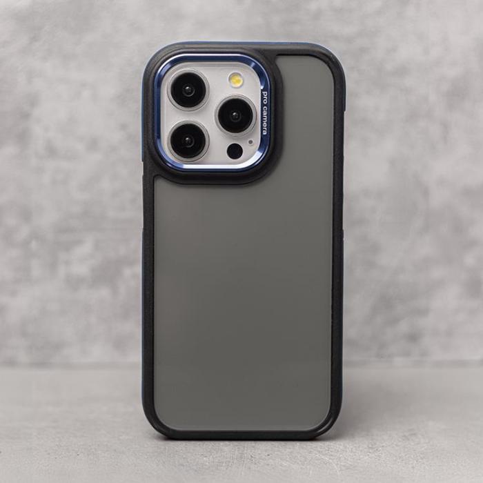OEM - iPhone 14 Pro Max Mobilskal Crystal Black - Blå