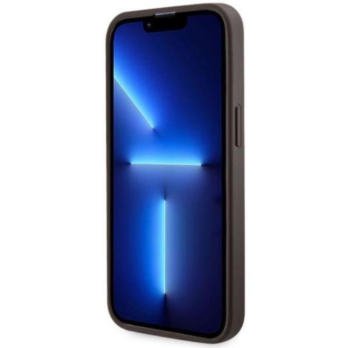 Guess - Guess iPhone 13 Pro Max Mobilskal MagSafe Printed Stripes - Brun