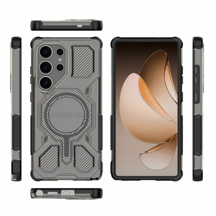 A-One Brand - BIBERCAS Galaxy S25 Ultra Mobilskal MagSafe J-16 Transparent