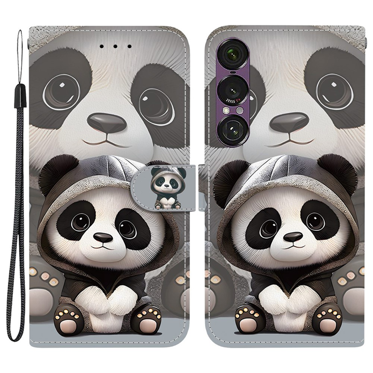 Sony Xperia 1 VII Plånboksfodral Pattern Printing - Panda | 2353 | AlltMobil