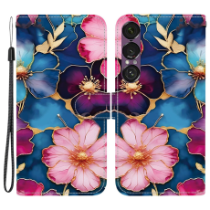 A-One Brand - Sony Xperia 1 VII Plånboksfodral Pattern Printing - Blåguld