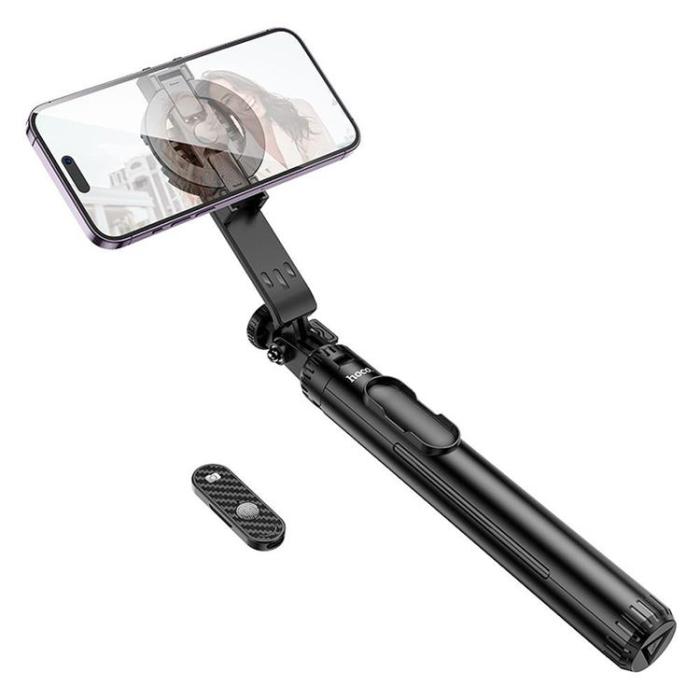 Hoco - Hoco Magnetisk Selfie Stick Bluetooth Tripod med Fjärrkontroll K25 - Svart