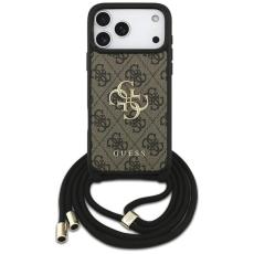 Guess - Guess iPhone 17 Pro Max Mobilskal 4G Big Logo Cord Crossbody - Brun