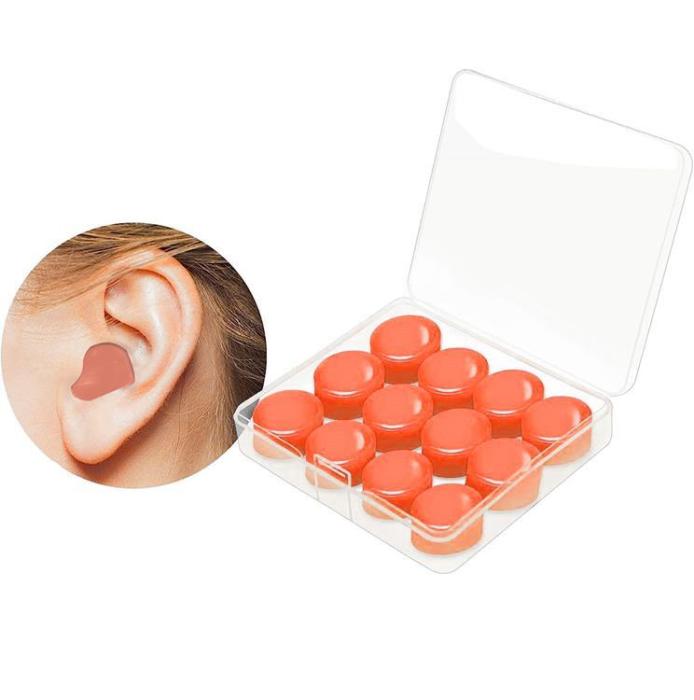 A-One Brand - [12-Pack] Silikon Silent Night Formbara Öronproppar - Orange