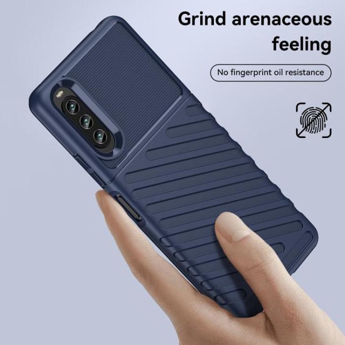 A-One Brand - Sony Xperia 10 IV Skal Thunder Twill - Blå