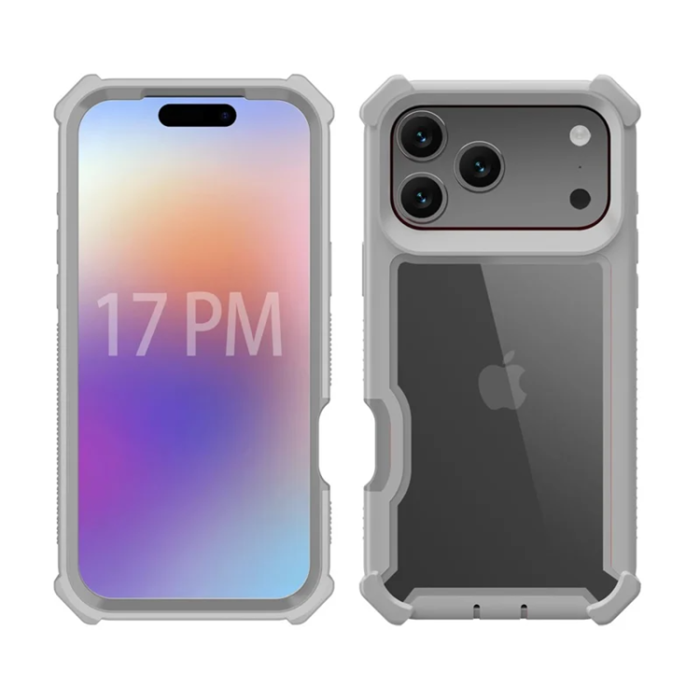 A-One Brand - iPhone 17 Pro Max Mobilskal TPU + PC Shockproof - Grå