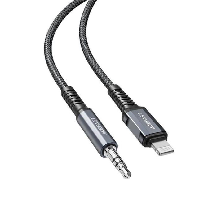 Acefast - Acefast MFI Ljud Lightning 3.5 mm Mini Jack Kabel 1.2m - Grå
