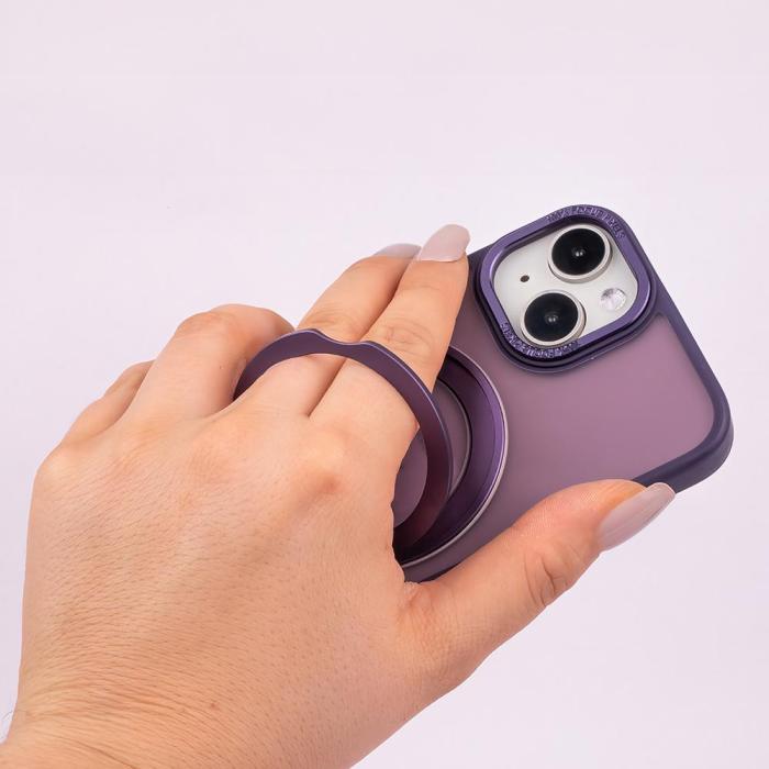 OEM - Mag Ring Roterande Skal iPhone 13 Pro Lila