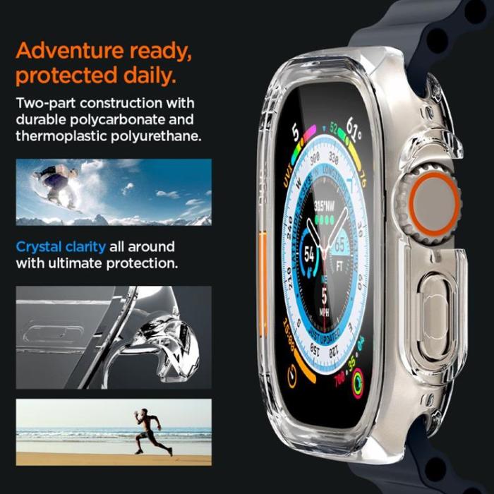 UTGATT - Spigen Apple Watch Ultra 1/2 (49mm) Skal Tough Armor - Crystal Clear