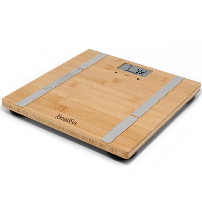 Terraillon - Terraillon Personvåg Bamboo Fit BMI 10-användare, 180 kg