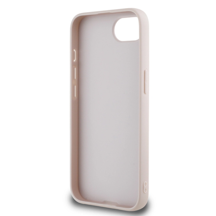 Guess - Guess iPhone 16e Mobilskal PU Grained 4G Metal Logo - Rosa