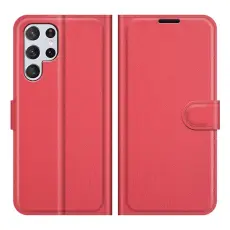 OEM - Litchi Magnetic Fodral Galaxy S22 Ultra 5G - Röd