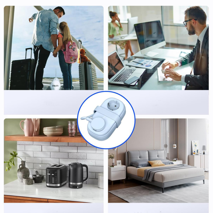 ORICO - Orico 5in1 Grenuttag 20W GaN 2xUSB-A 1xUSB-C 2xAC AP3 - Blå