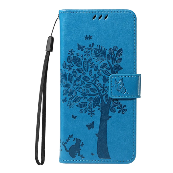 A-One Brand - iPhone 17 Plånboksfodral Tree Pattern - Blå