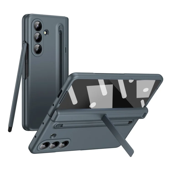 A-One Brand - Galaxy Z Fold 7 Mobilskal Kickstand med Stylus och Härdat Glas