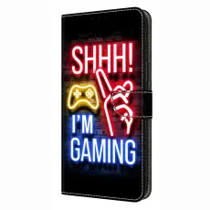 OEM - Samsung Galaxy A57 Pl&aring;nboksfodral M&ouml;nstertryck St&auml;ll Konstl&auml;der - Neon