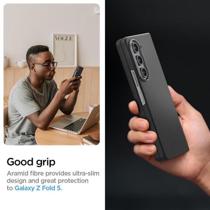 Spigen - Spigen Galaxy Z Fold 5 Mobilskal Airskin Pro - Svart