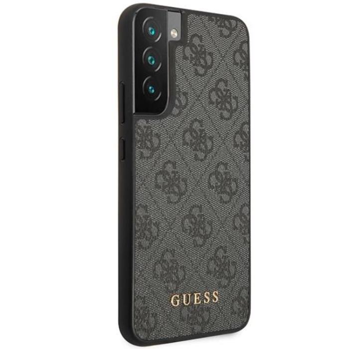 Guess - Guess Galaxy S23 Plus Skal Metall Gold Logo - Grå