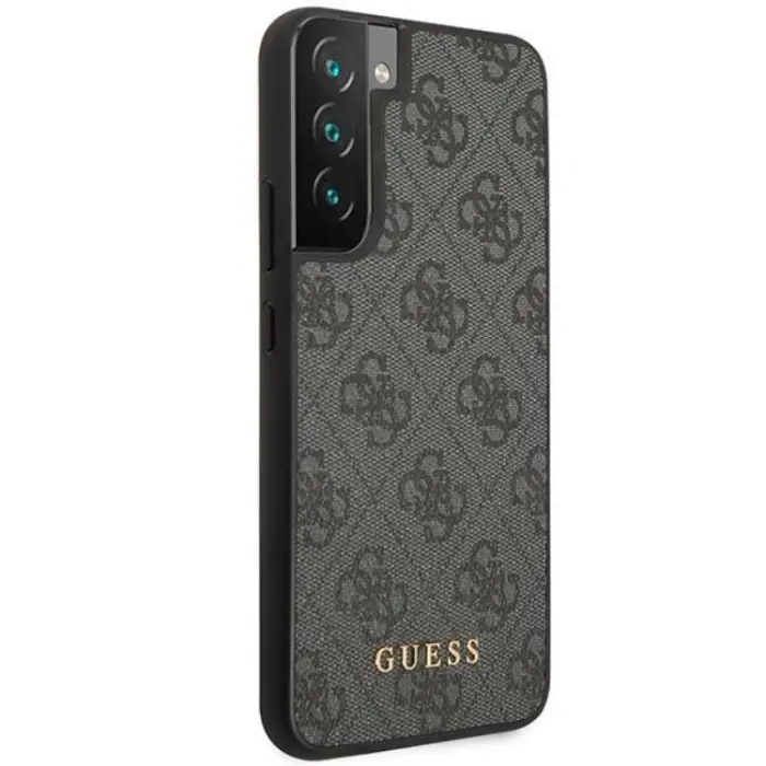 Guess - Guess Galaxy S23 Plus Skal Metall Gold Logo - Grå