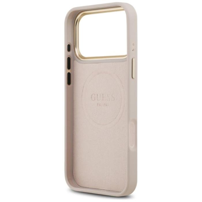 Guess - Guess iPhone 17 Pro Max Mobilskal MagSafe 4G Logo Plate - Rosa