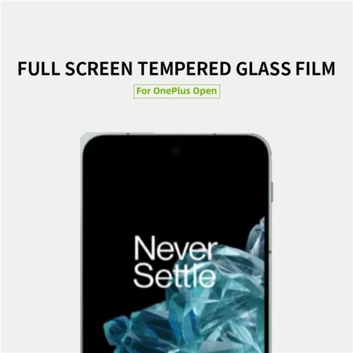 A-One Brand - [1-PACK] OnePlus Open Härdat Glas Skärmskydd 2.5D 9H - Svart