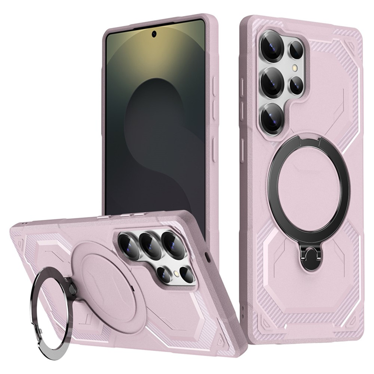 Galaxy S25 Ultra Mobilskal MagSafe Kickstativ - Rosa | 2353 | AlltMobil