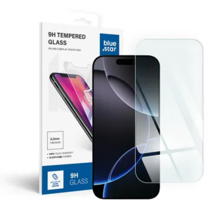 Blue Star iPhone 16 Pro Härdat Glas Skärmskydd - Clear | 5468 | AlltMobil