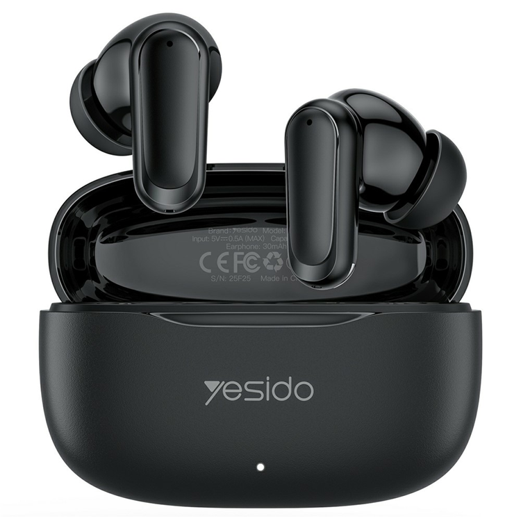 YESIDO TWS Trådlösa Bluetooth 5.4 Hörlurar In-ear TWS38 (Svart) | 5566 | AlltMobil