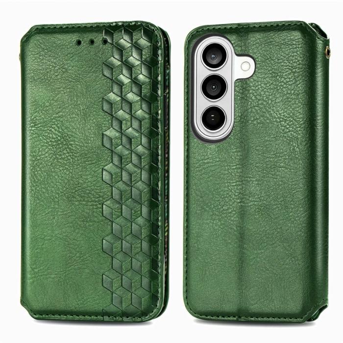 OEM - Plånboksfodral för Samsung Galaxy S26 Konstläder - Grön