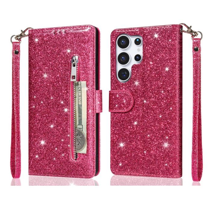 OEM - Mobilfodral för Samsung Galaxy S26 Ultra Kickstand Konstläder - Rosa