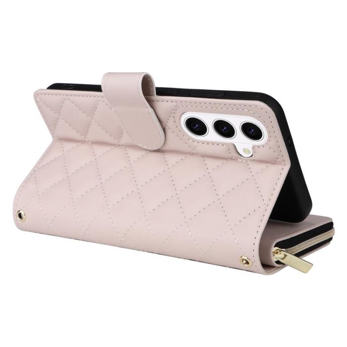 OEM - Plånboksfodral för Samsung Galaxy S26 Konstläder med dragkedja - Beige
