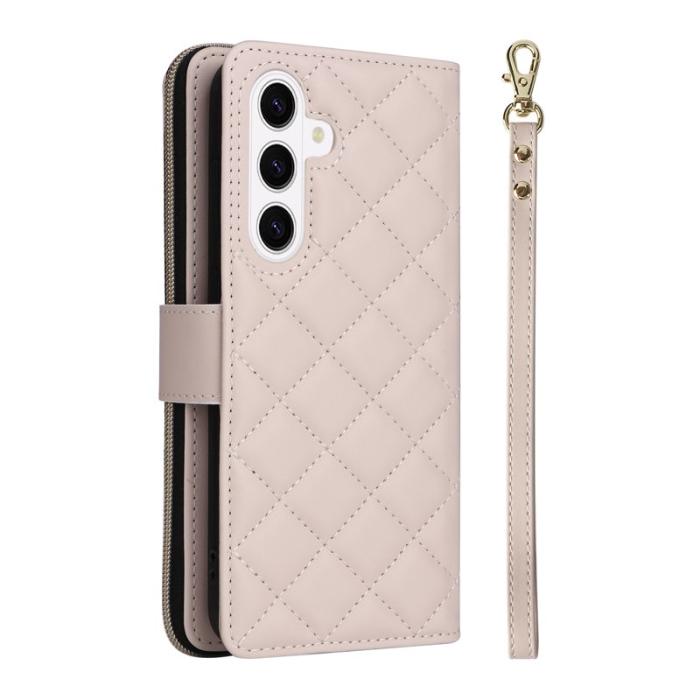 OEM - Plånboksfodral för Samsung Galaxy S26 Konstläder med dragkedja - Beige