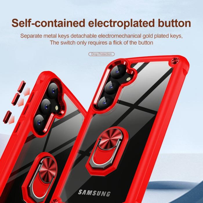 OEM - Mobilskal för Samsung Galaxy S26 Plus PC + TPU Kickstand - Röd