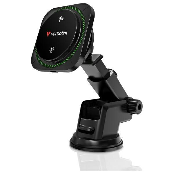 Verbatim Qi2 Bilhållare med 15W Trådlös Laddning RGB - Svart | 505295 | AlltMobil
