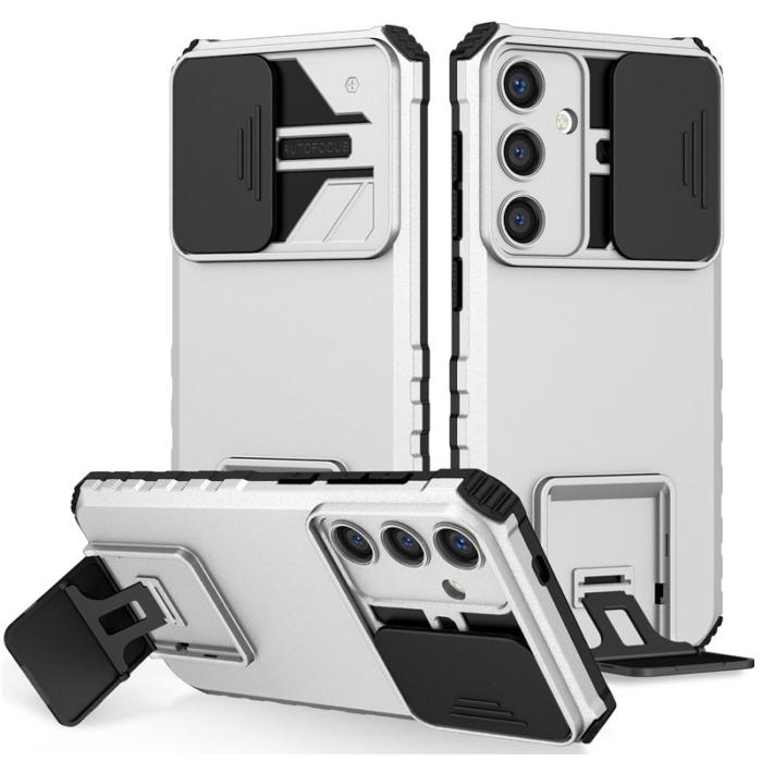 OEM - Mobilskal för Samsung Galaxy S26 Kamera Slider PC + TPU - Silver