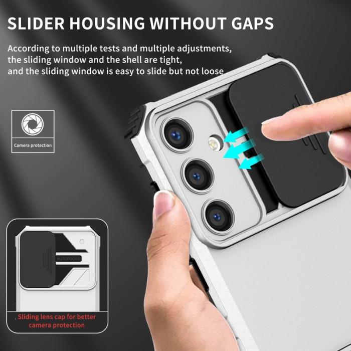 OEM - Mobilskal för Samsung Galaxy S26 Kamera Slider PC + TPU - Silver
