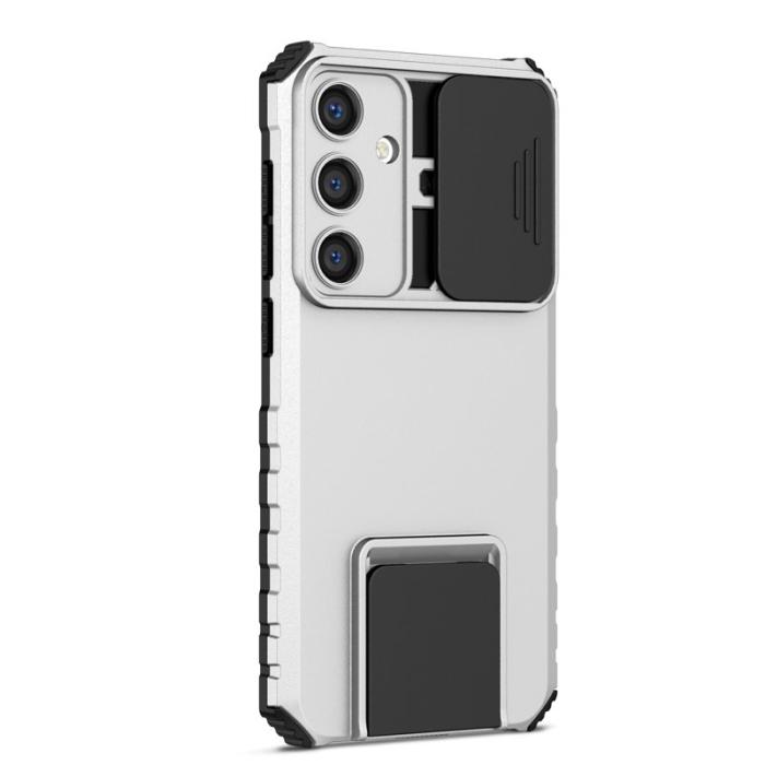 OEM - Mobilskal för Samsung Galaxy S26 Kamera Slider PC + TPU - Silver