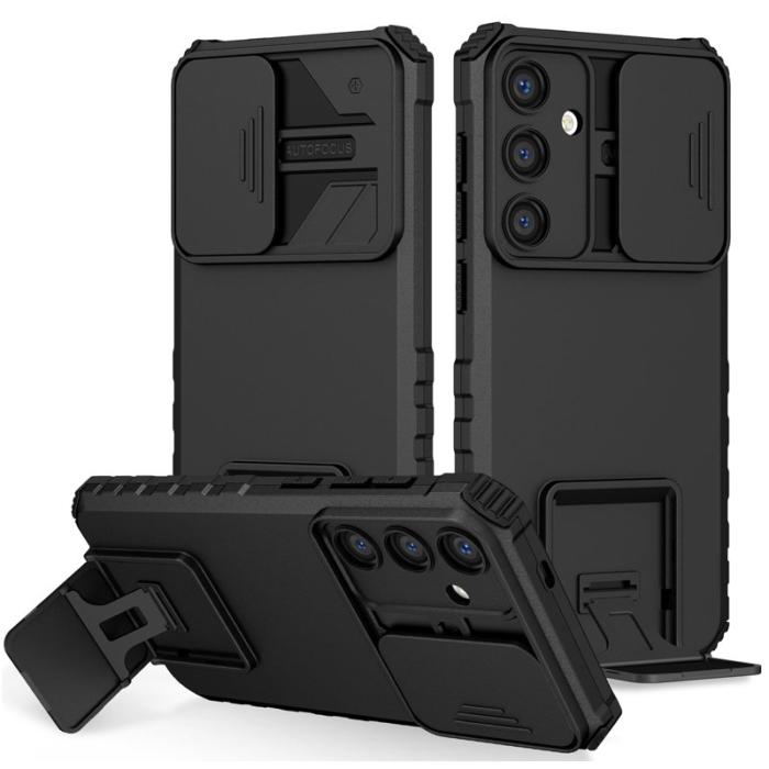 OEM - Mobilskal för Samsung Galaxy S26 Kamera Slider PC + TPU - Svart
