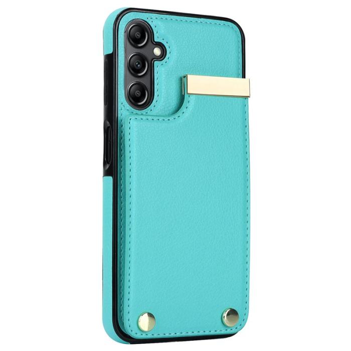 OEM - Mobilskal för Samsung Galaxy S26 TPU + Konstläder - Mintgrön