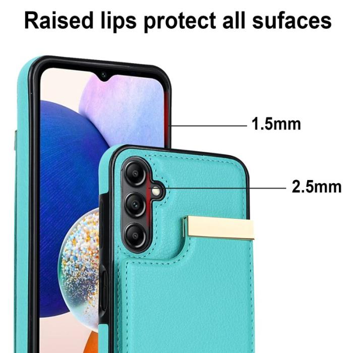 OEM - Mobilskal för Samsung Galaxy S26 TPU + Konstläder - Mintgrön