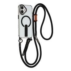 OEM - Mobilskal till iPhone 17 MagSafe med Axelrem och Stativ - Svart