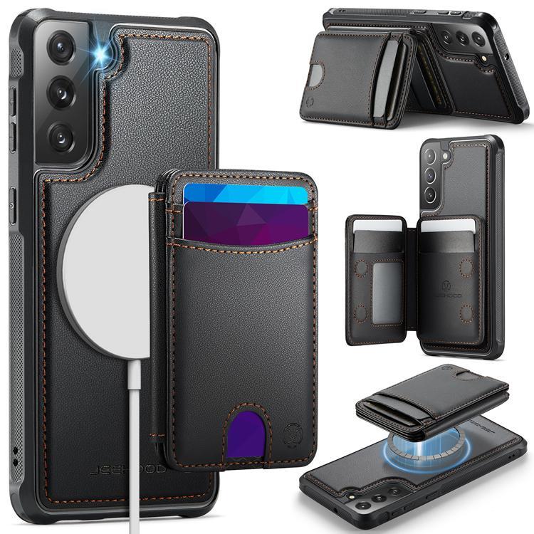 JEEHOOD Samsung Galaxy S21 FE 5G Fodral KonstLäder - Svart | 2353 | AlltMobil
