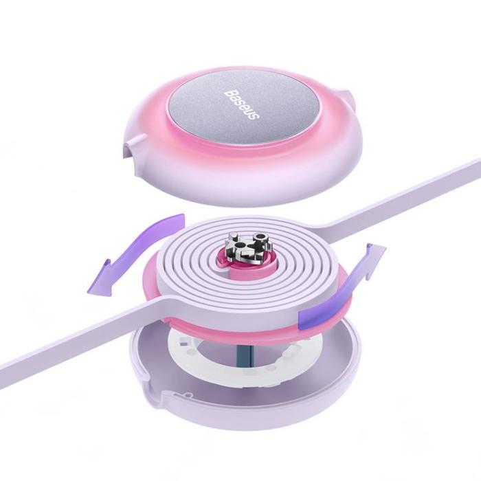 UTGATT1 - Baseus Retractable 3in1 microUSB/Lightning/Typ-C 3.5A 1.1m - Lila