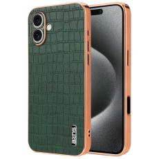 AZNS - AZNS iPhone 16 Plus Fodral Electroplating KonstL&auml;der - Gr&ouml;n