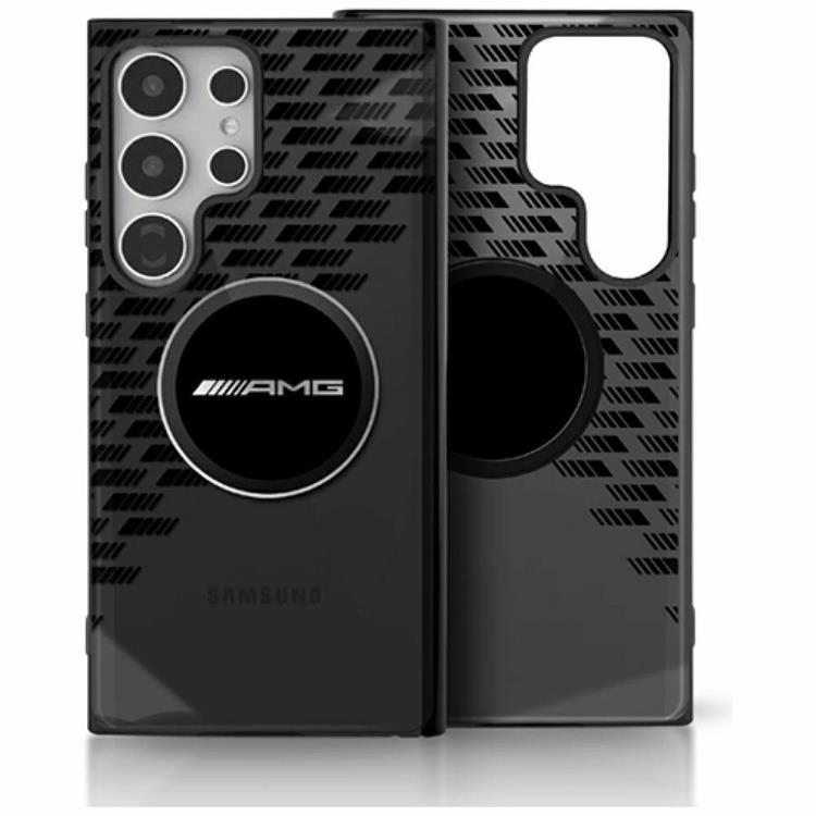 AMG Galaxy S25 Ultra Mobilskal MagSafe Transparent Rhombs - Svart | 2353 | AlltMobil
